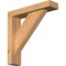 Ekena Millwork Traditional Block Smooth Bracket w/ Offset Brace, Western Red Cedar, 3 1/2"W x 14"D x 14"H BKT0402X14X14TRA05SWR - alternate 1